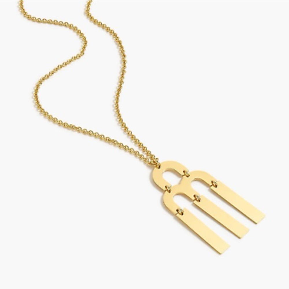 J.CREW Women's Tuning Fork Necklace in Gold